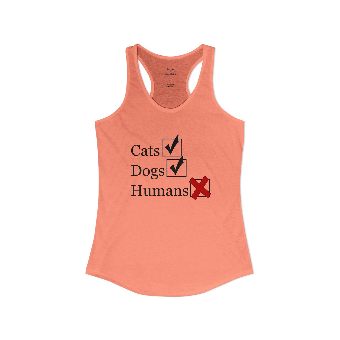 No Humans Racerback Tank