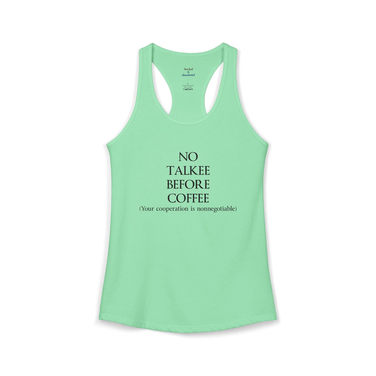 No Talkee Racerback Tank