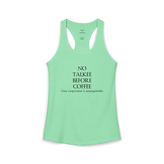 No Talkee Racerback Tank