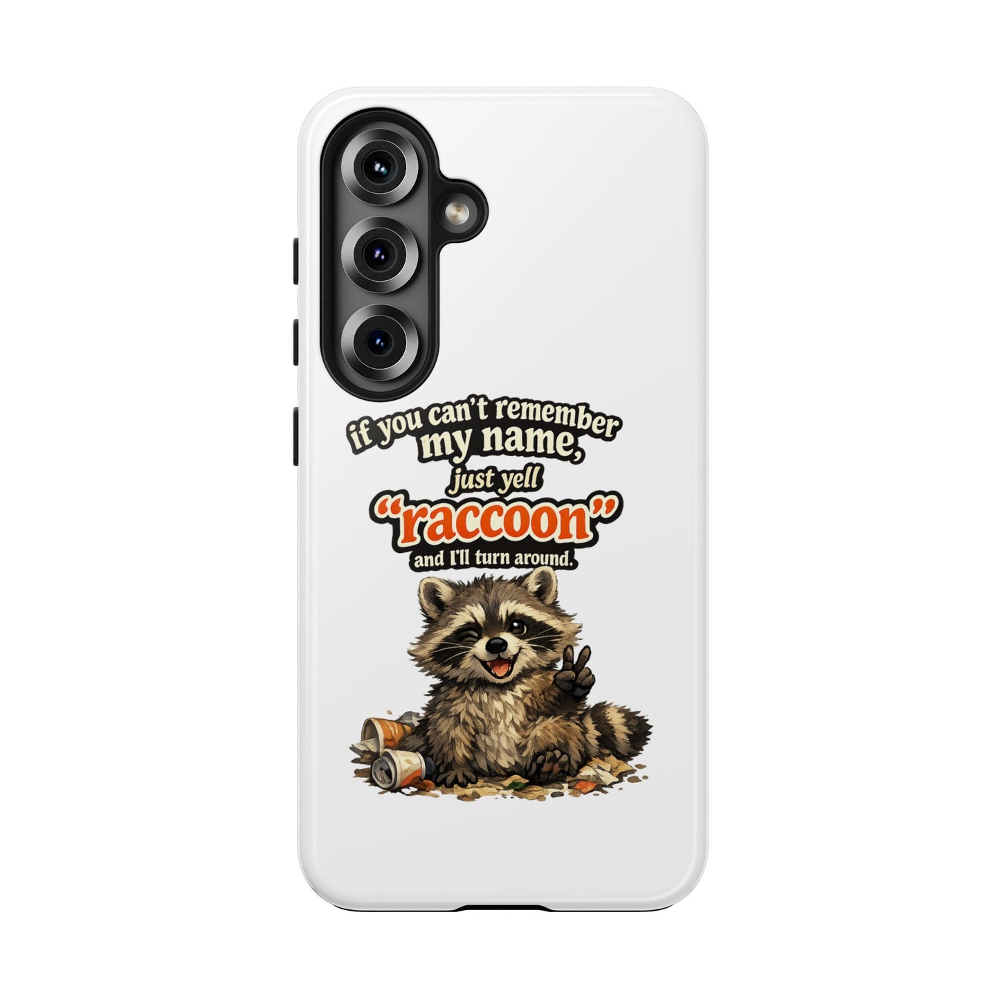 Yell Raccoon Phone Case — Tough & Cute Protective Phone Cover