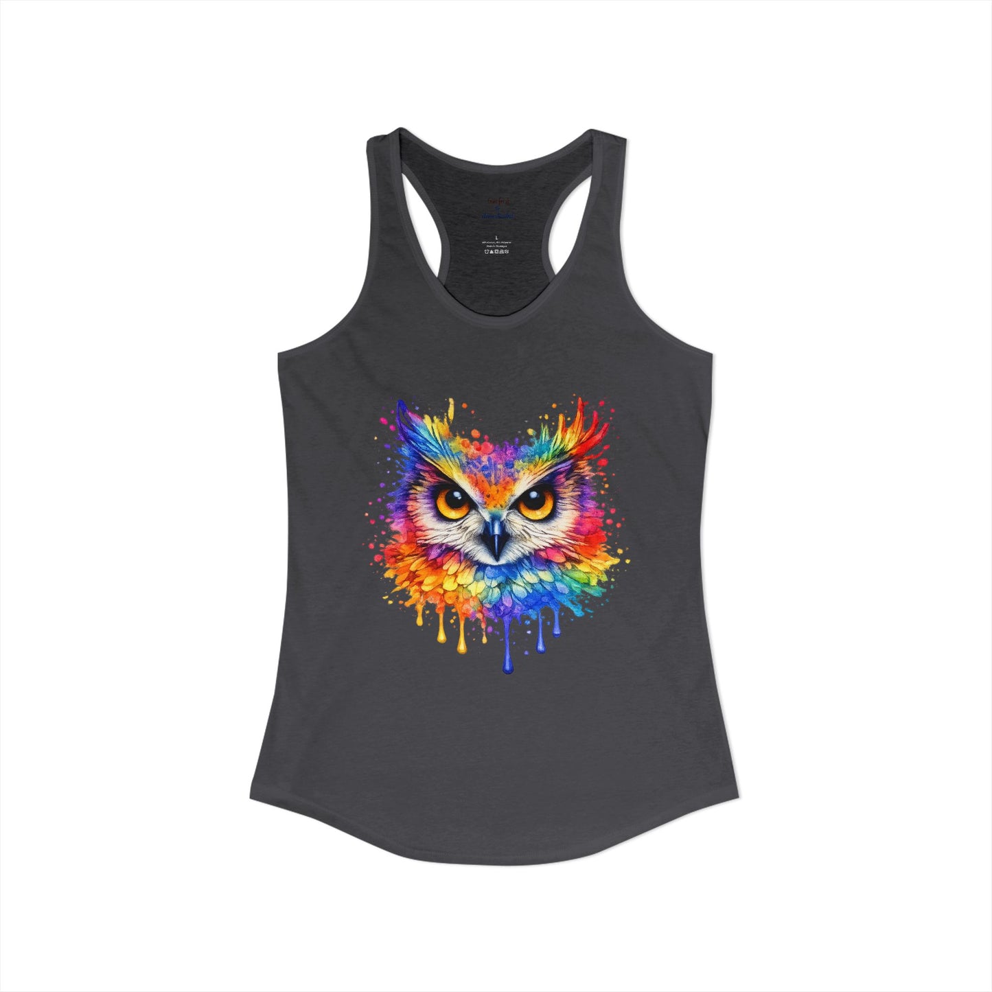 Watercolor Wildlife Owl Racerback Tank