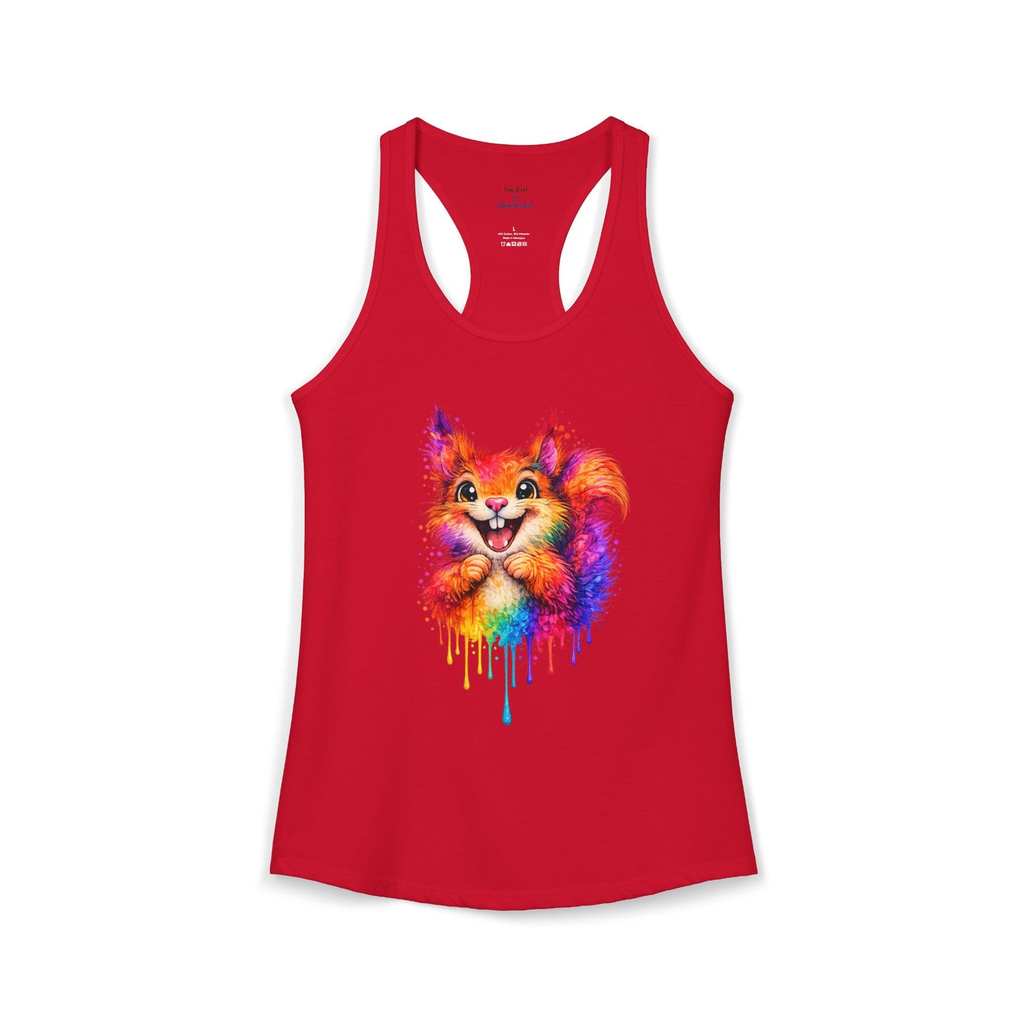 Watercolor Wildlife Squirrel Racerback Tank