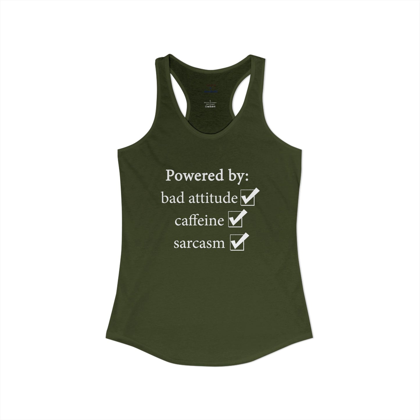 I'm Powered By Racerback Tank