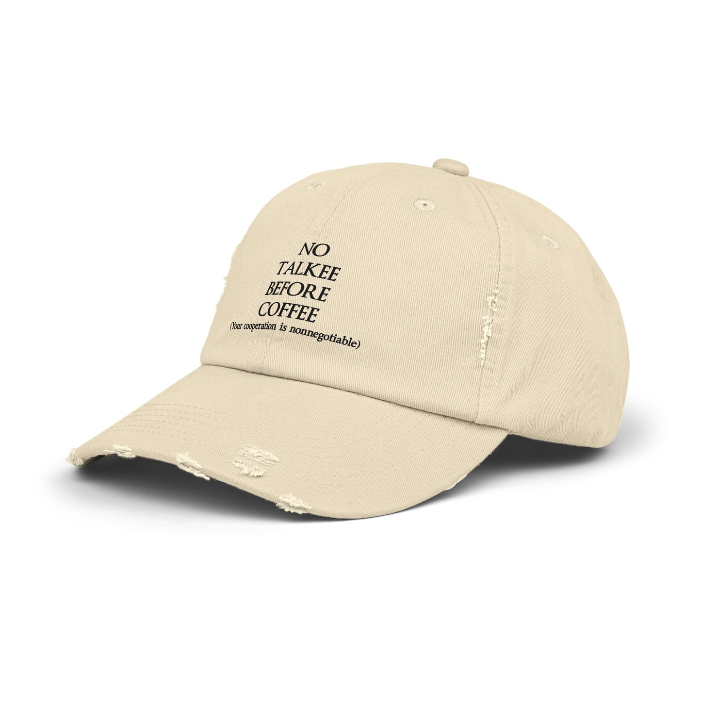 "No Talkee" Distressed Cap —  Funny Truth Hat