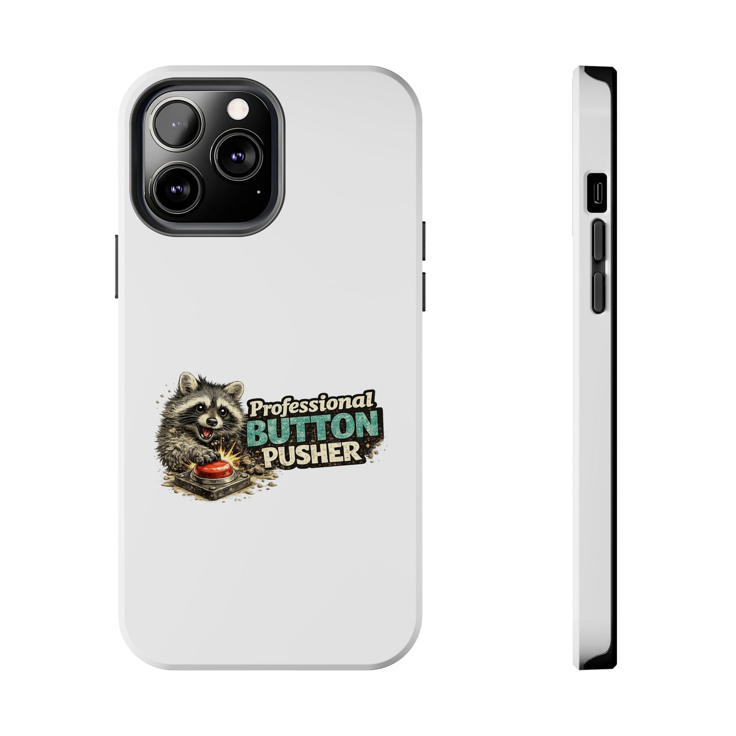 Button Pusher Raccoon Phone Case — Tough & Cute Protective Phone Cover