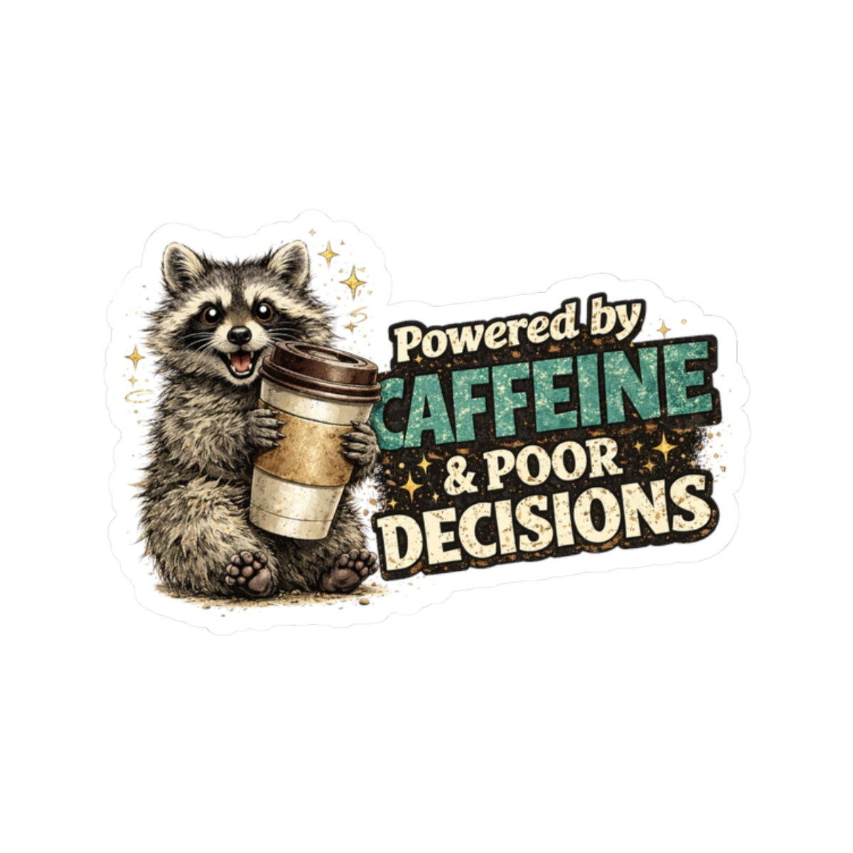 Powered By Raccoon Stickers