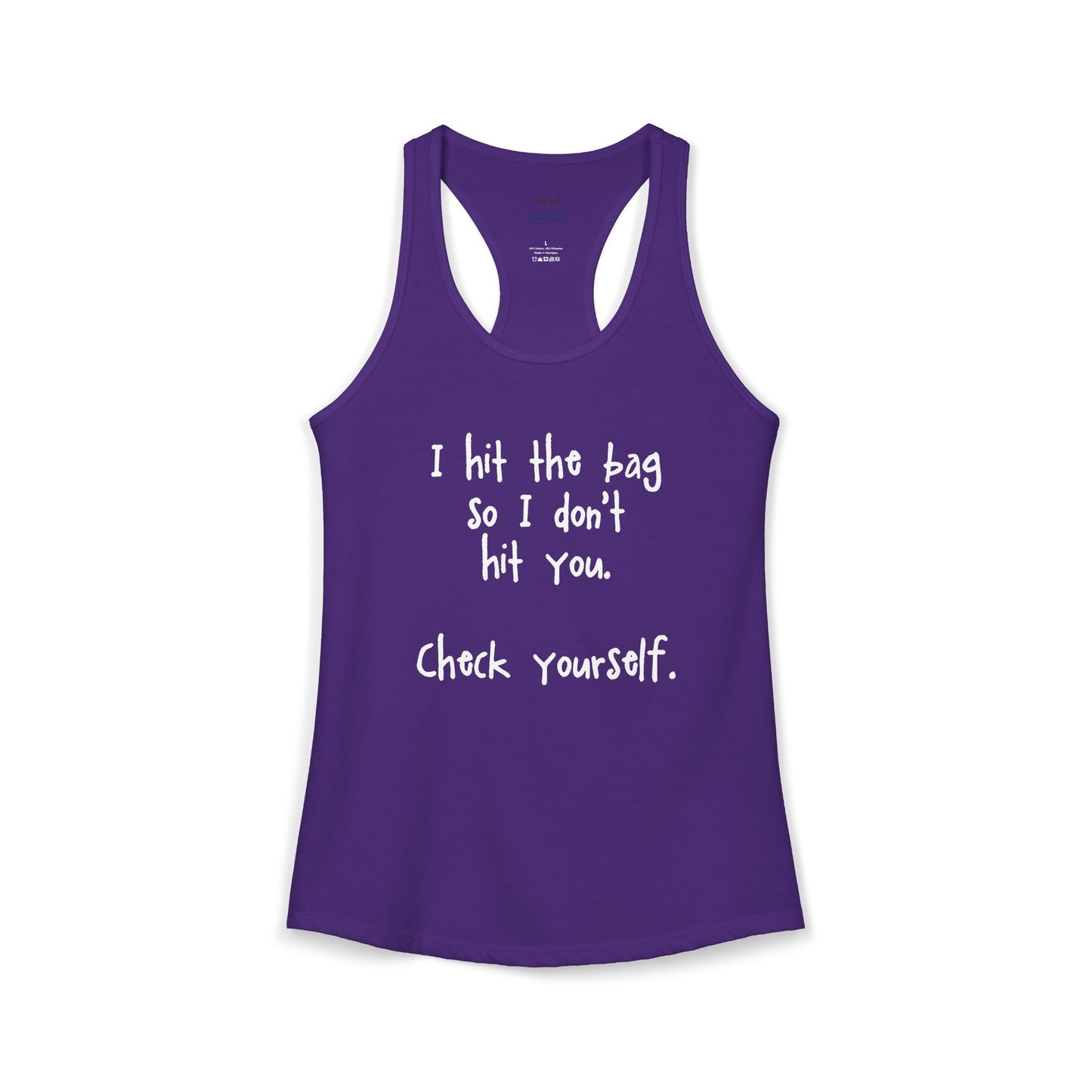 "Check Yourself" Kickboxing Racerback Tank
