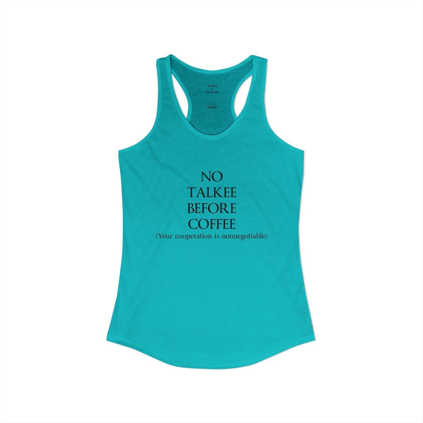No Talkee Racerback Tank