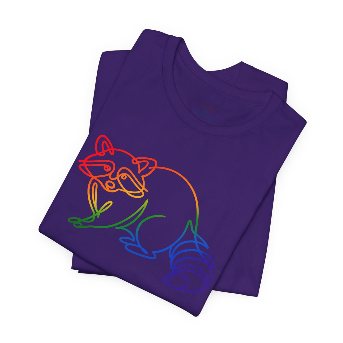 Raccoon Tee — Minimal Line Raccoon Scenic Graphic T-Shirt