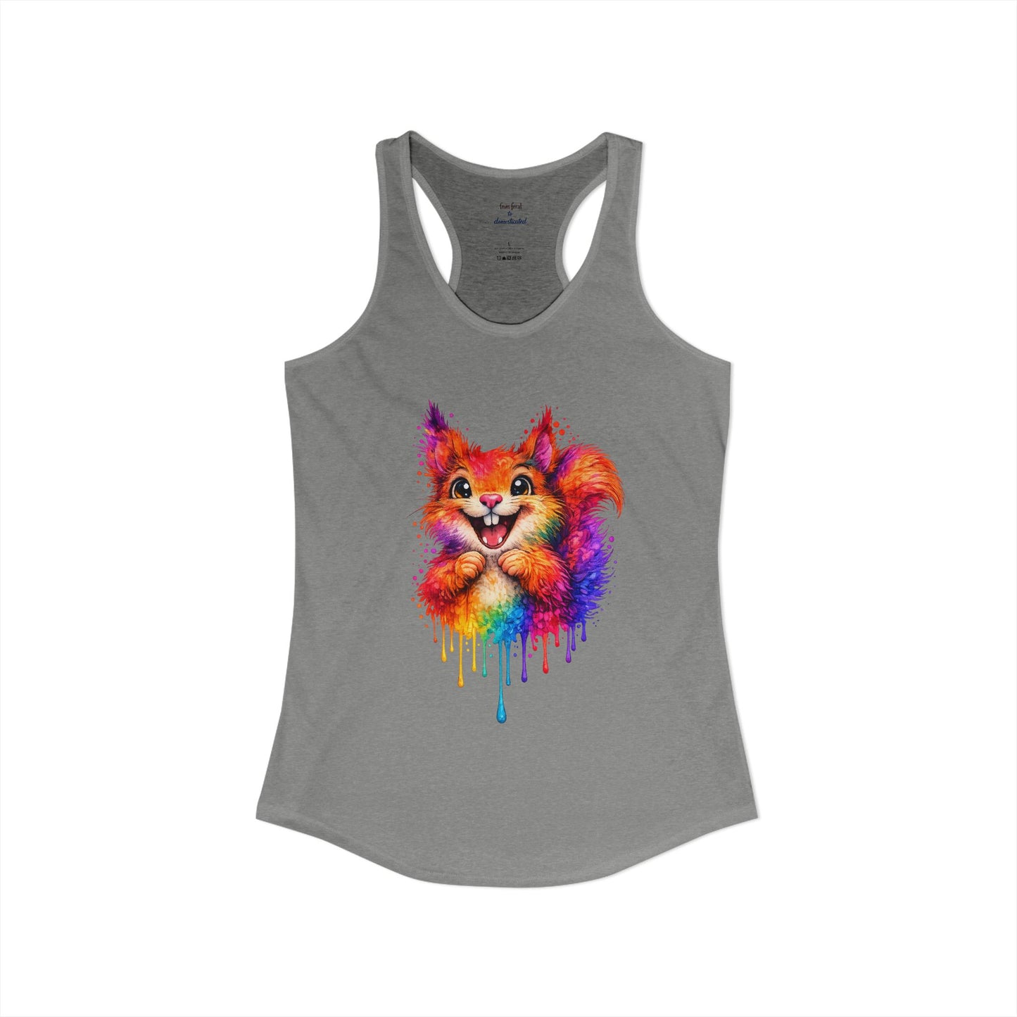 Watercolor Wildlife Squirrel Racerback Tank