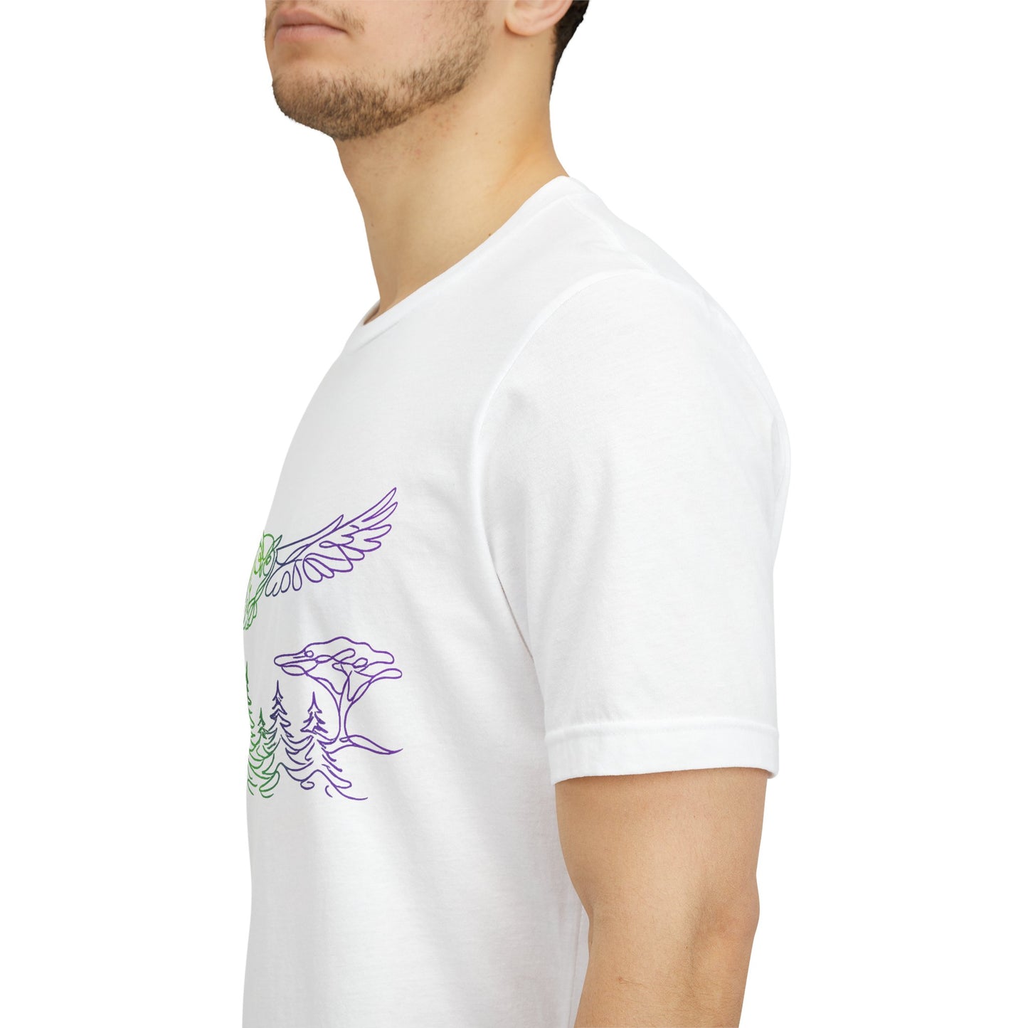 Owl | Colorful Line-Work T-Shirt