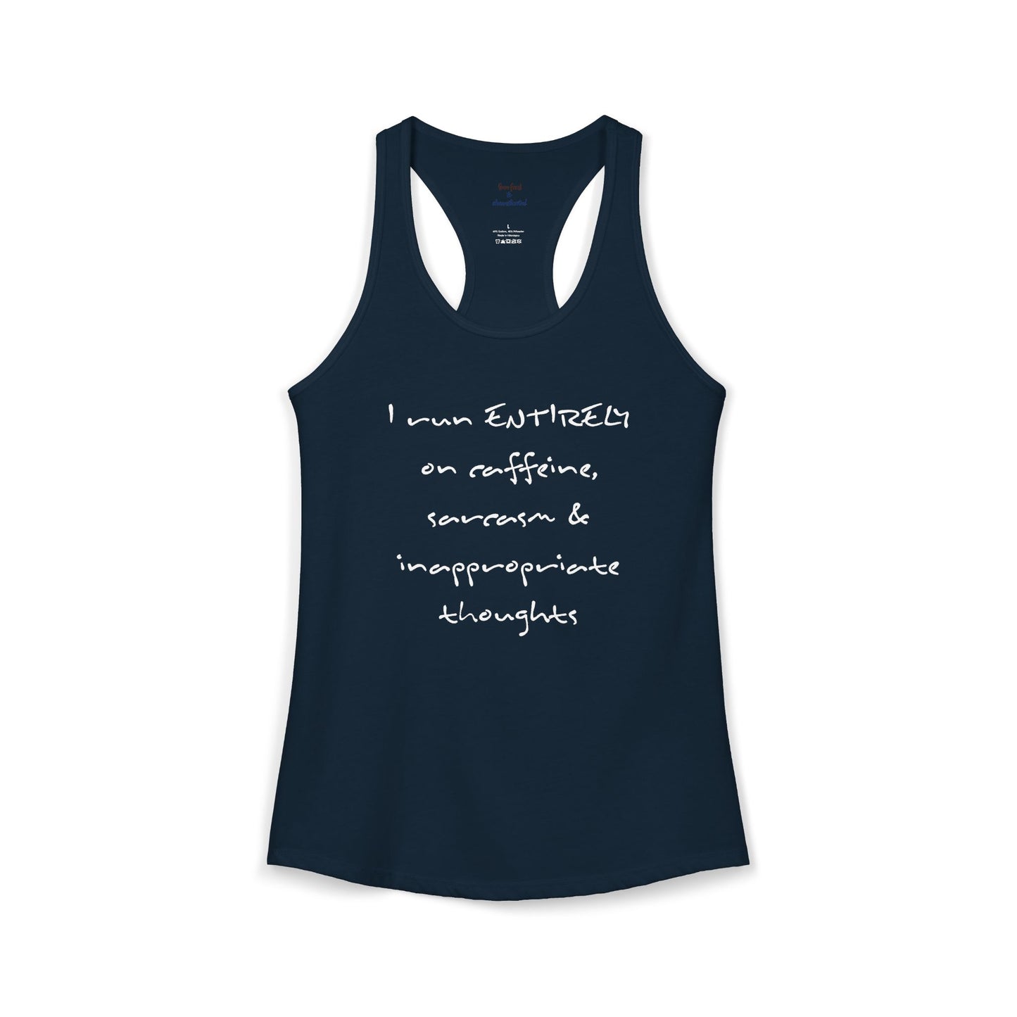 I Run On Racerback Tank