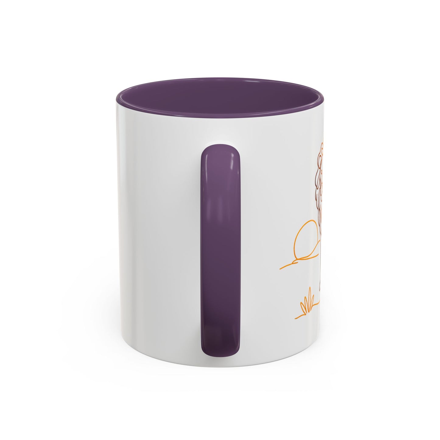 Safari Sunrise Coffee Mug — Minimal Line Lion Design (11/15oz)