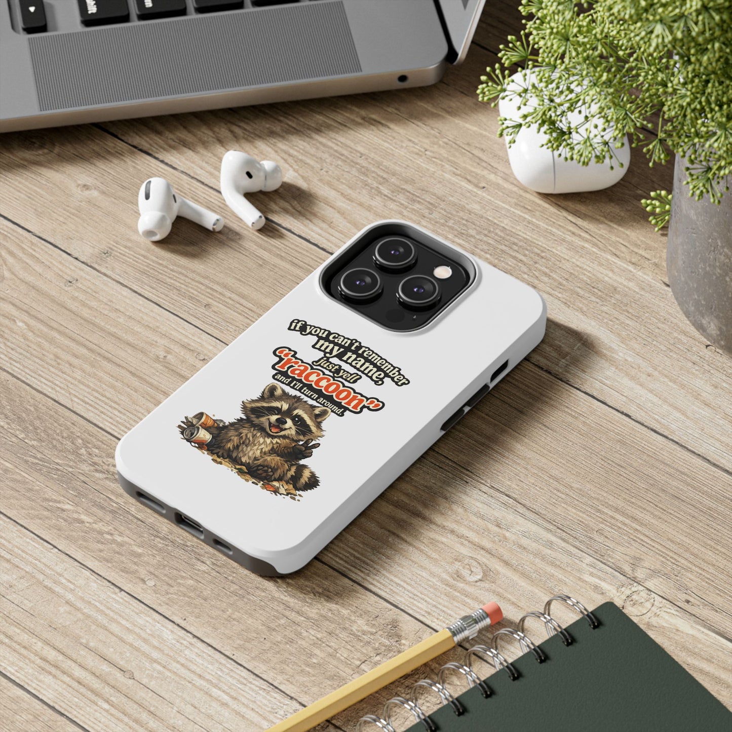 Yell Raccoon Phone Case — Tough & Cute Protective Phone Cover