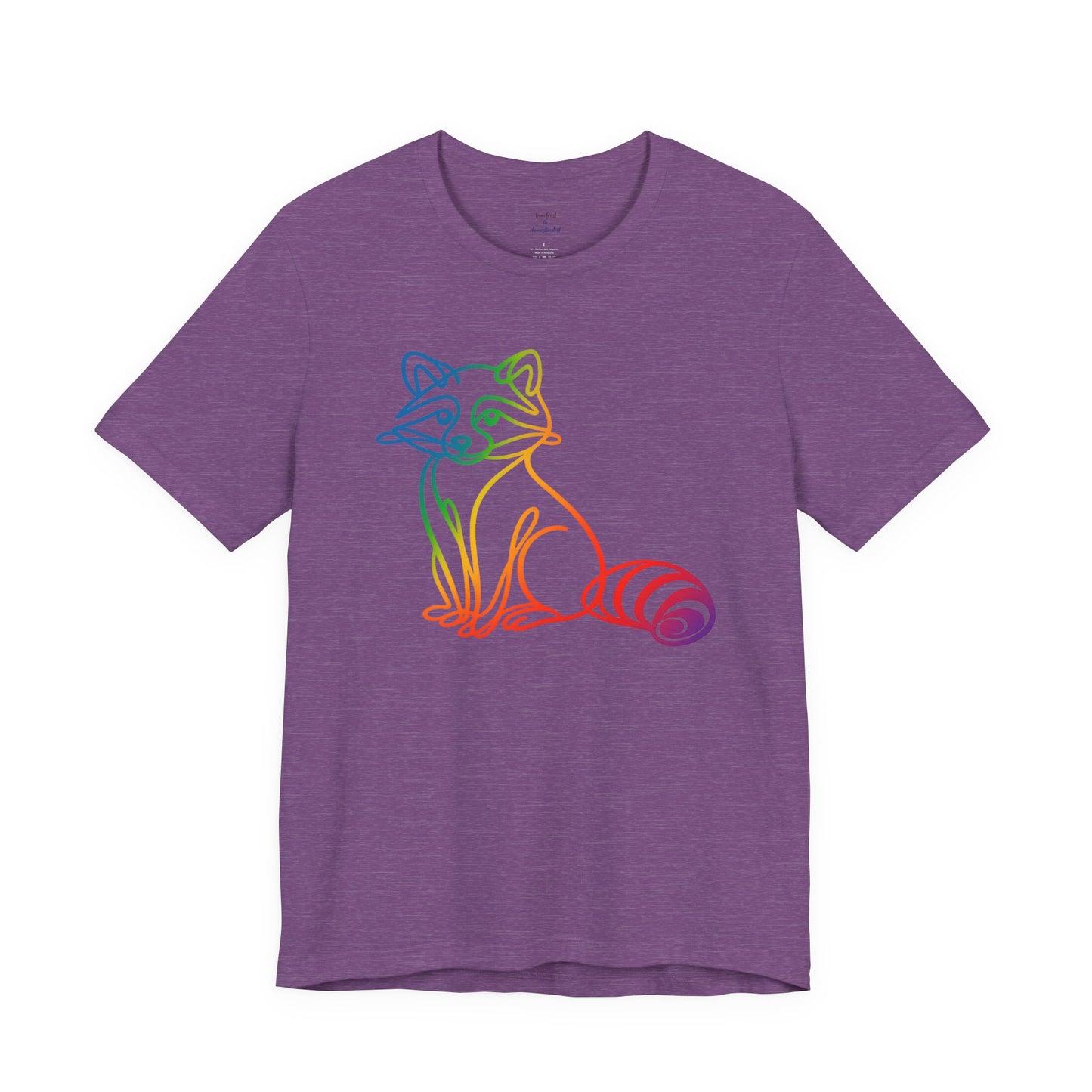 Raccoon Tee — Minimal Line Raccoon Scenic Graphic T-Shirt
