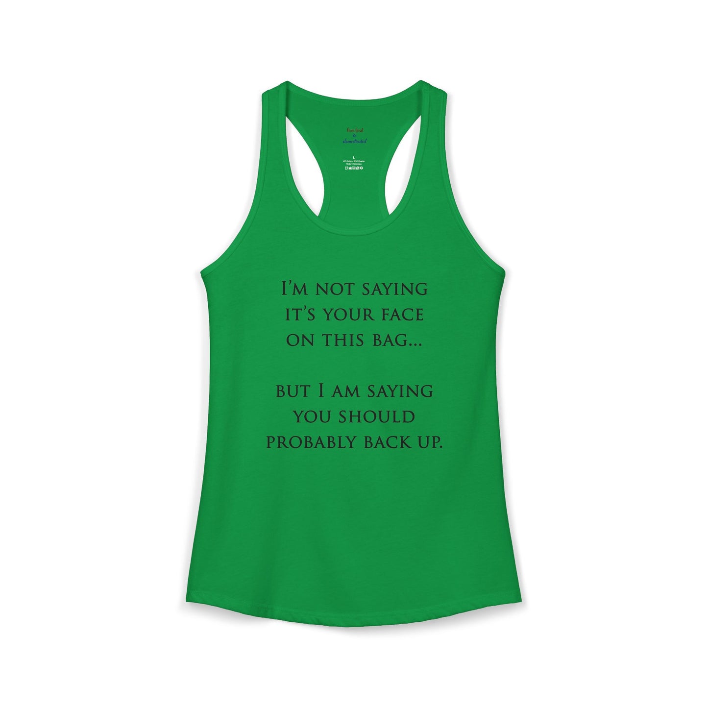 Face On The Bag Kickboxing Racerback Tank