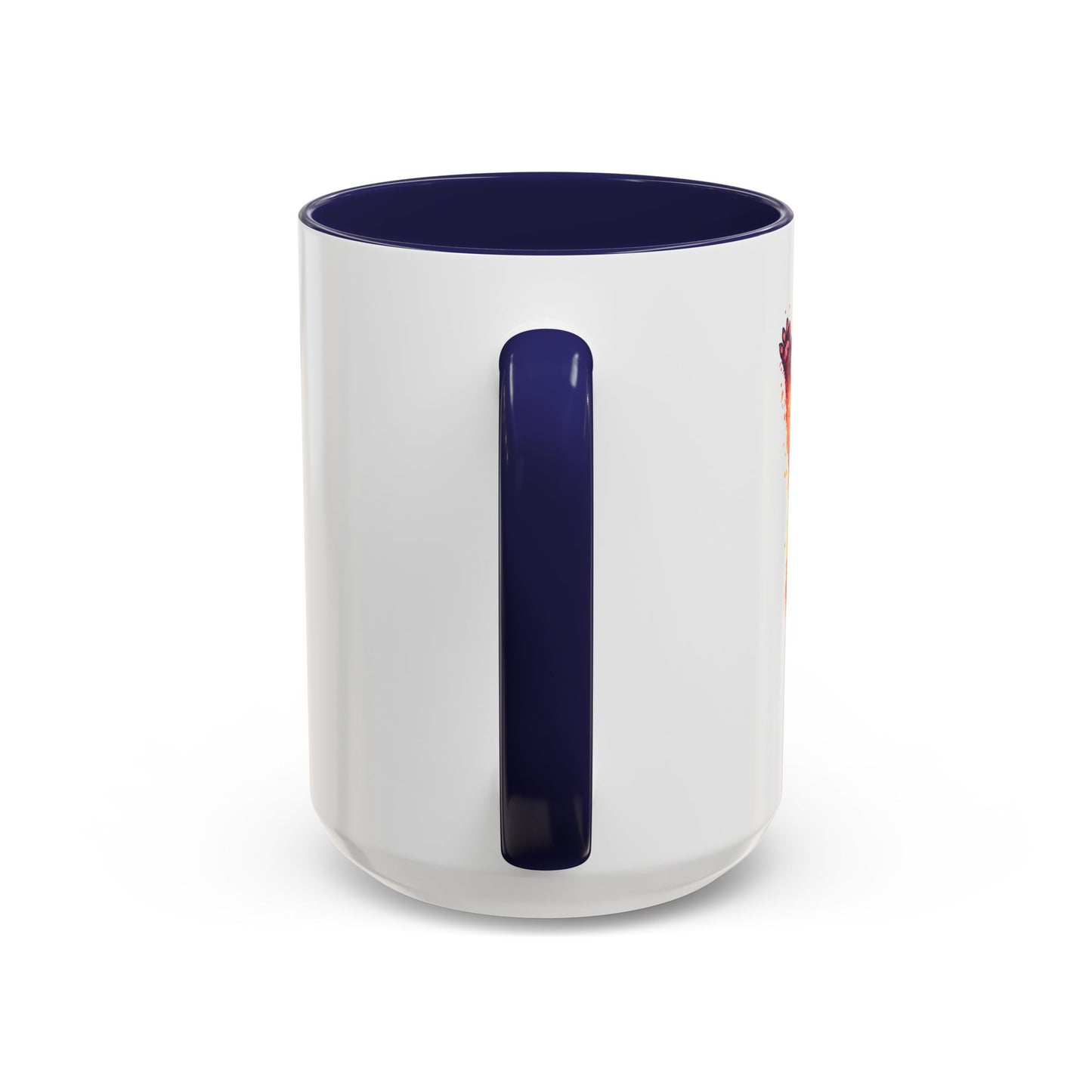 Cheerful Watercolor Raccoon Accent Coffee Mug