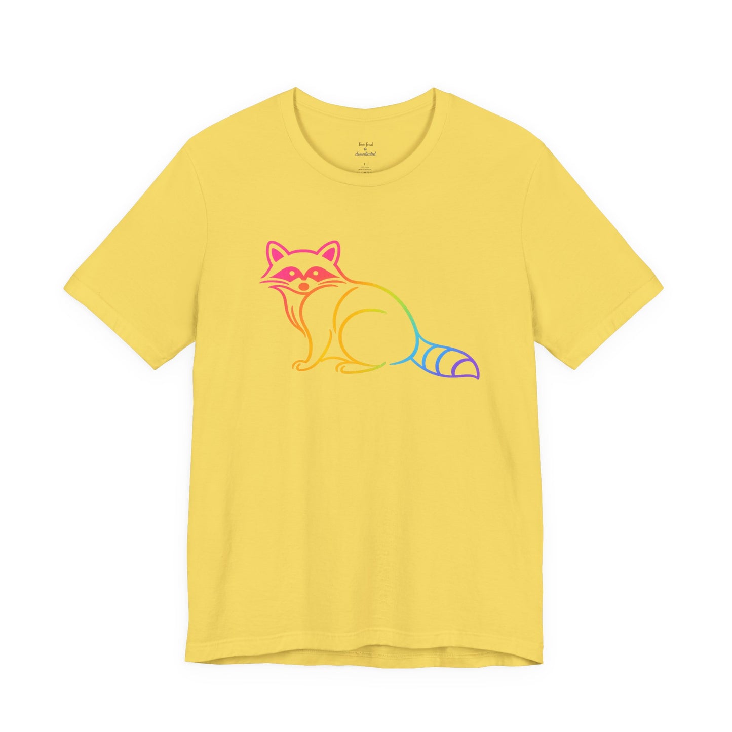 Raccoon Tee — Minimal Line Raccoon Scenic Graphic T-Shirt