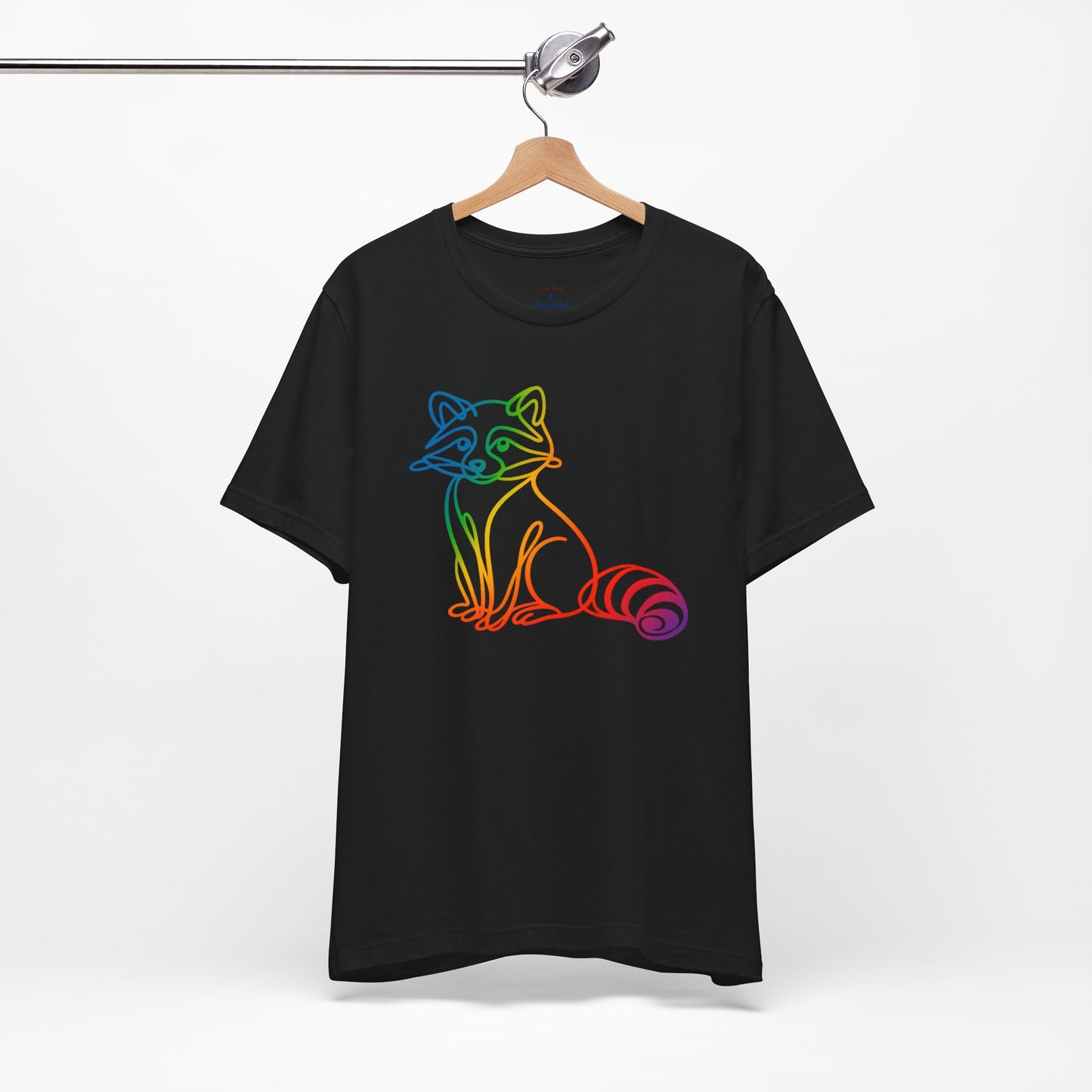 Raccoon Tee — Minimal Line Raccoon Scenic Graphic T-Shirt