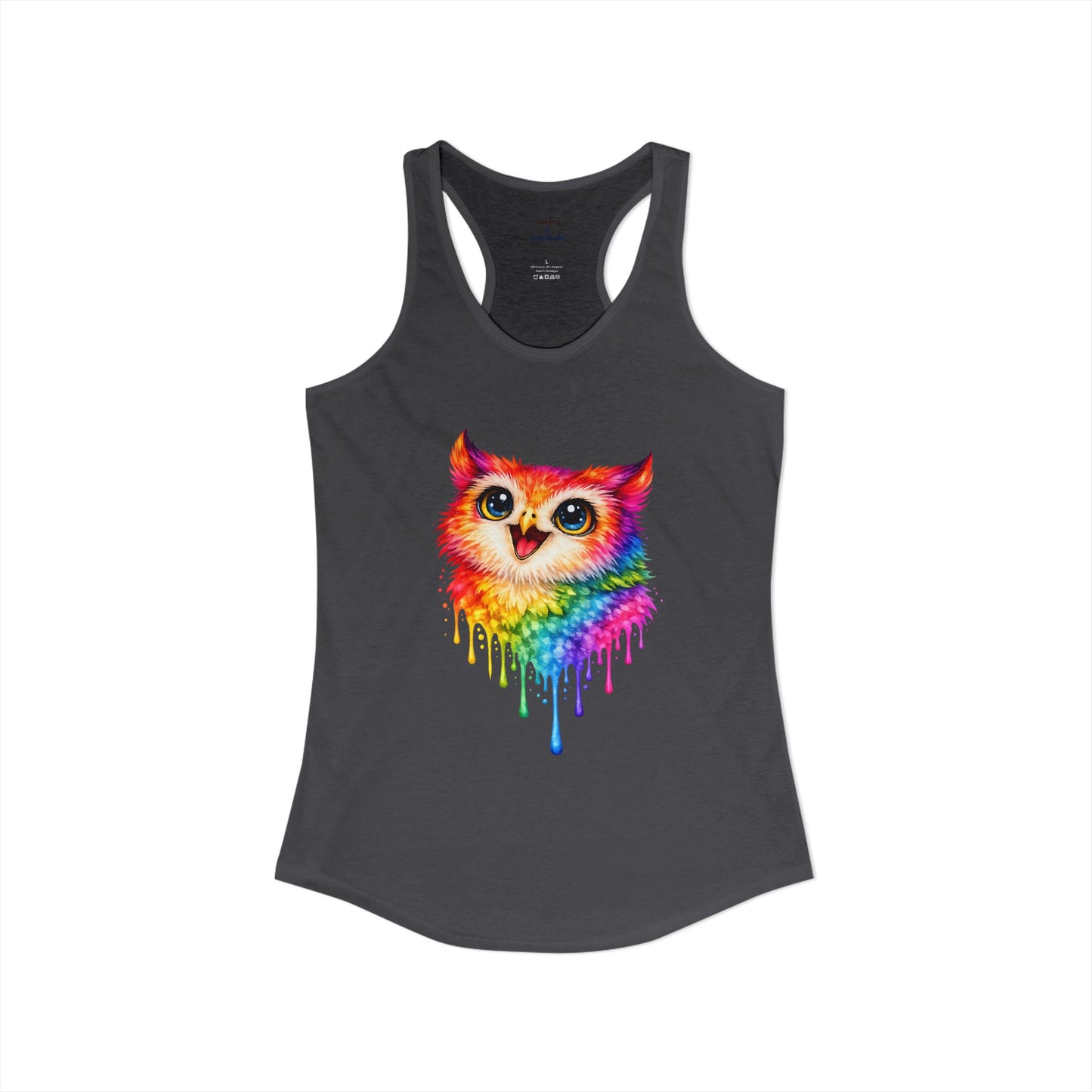 Watercolor Wildlife Owl Racerback Tank