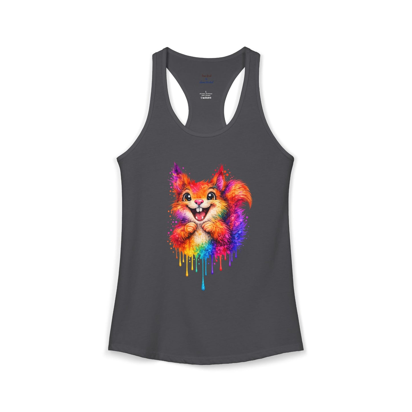 Watercolor Wildlife Squirrel Racerback Tank