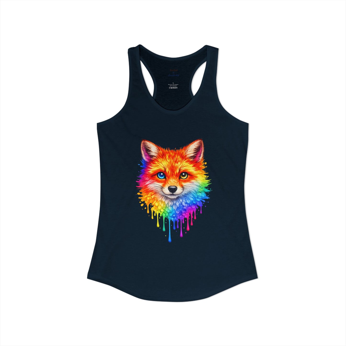 Watercolor Wildlife Fox Racerback Tank