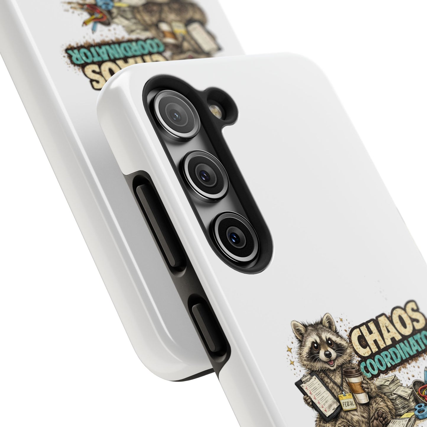 Chaos Coordinator Raccoon Phone Case — Tough & Cute Protective Phone Cover
