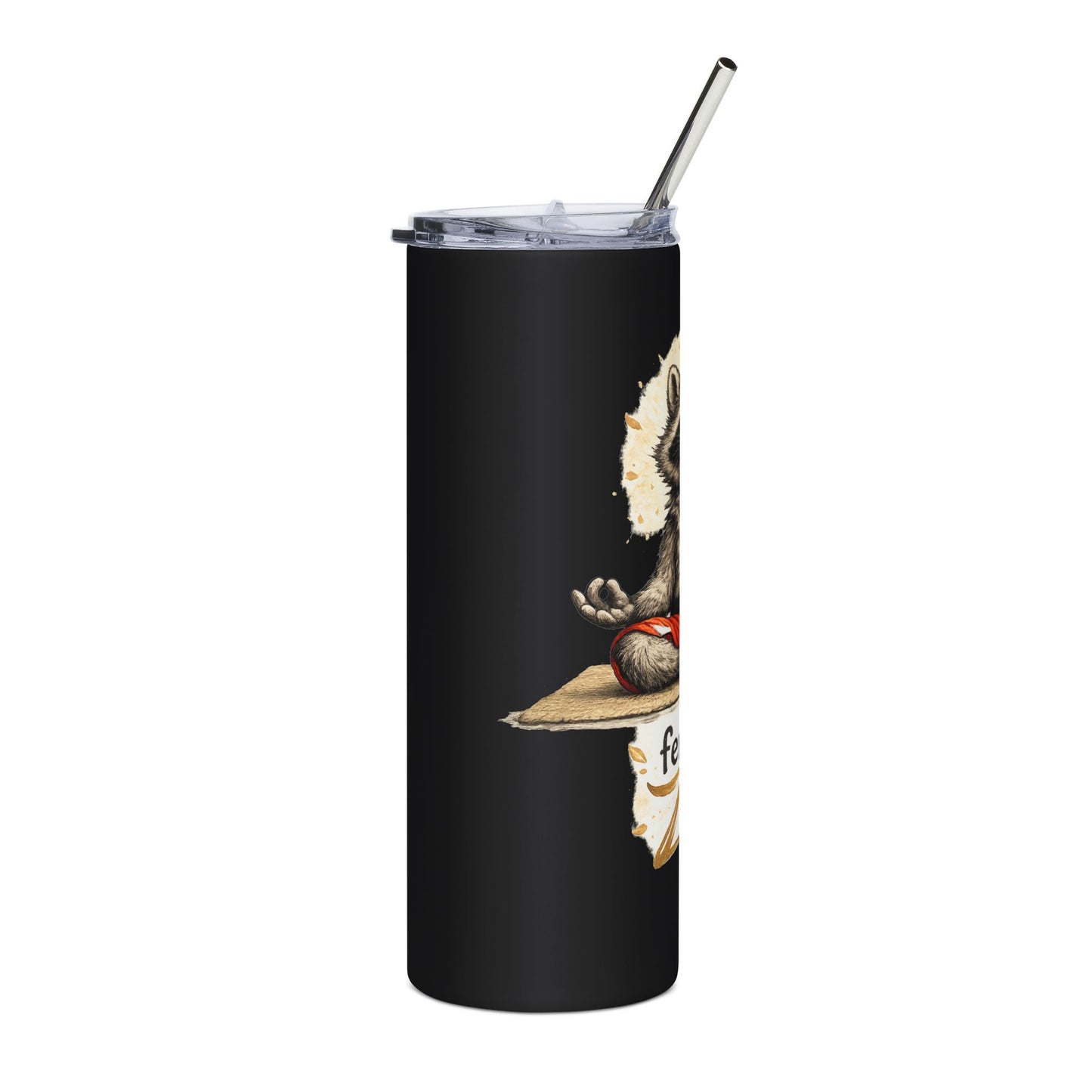Feral Zen Raccoon 20oz Stainless Steel Tumbler
