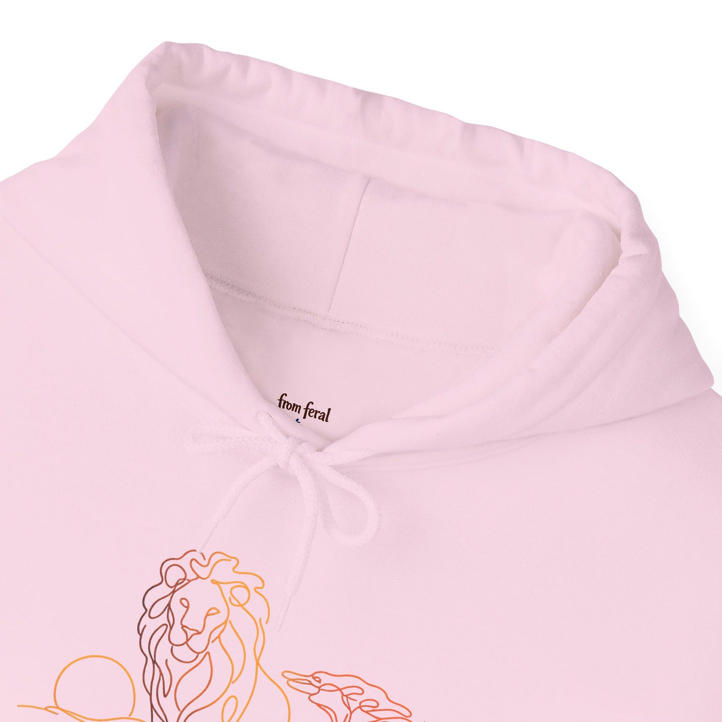 Lion Line Art Hoodie — Minimal Safari Sweatshirt