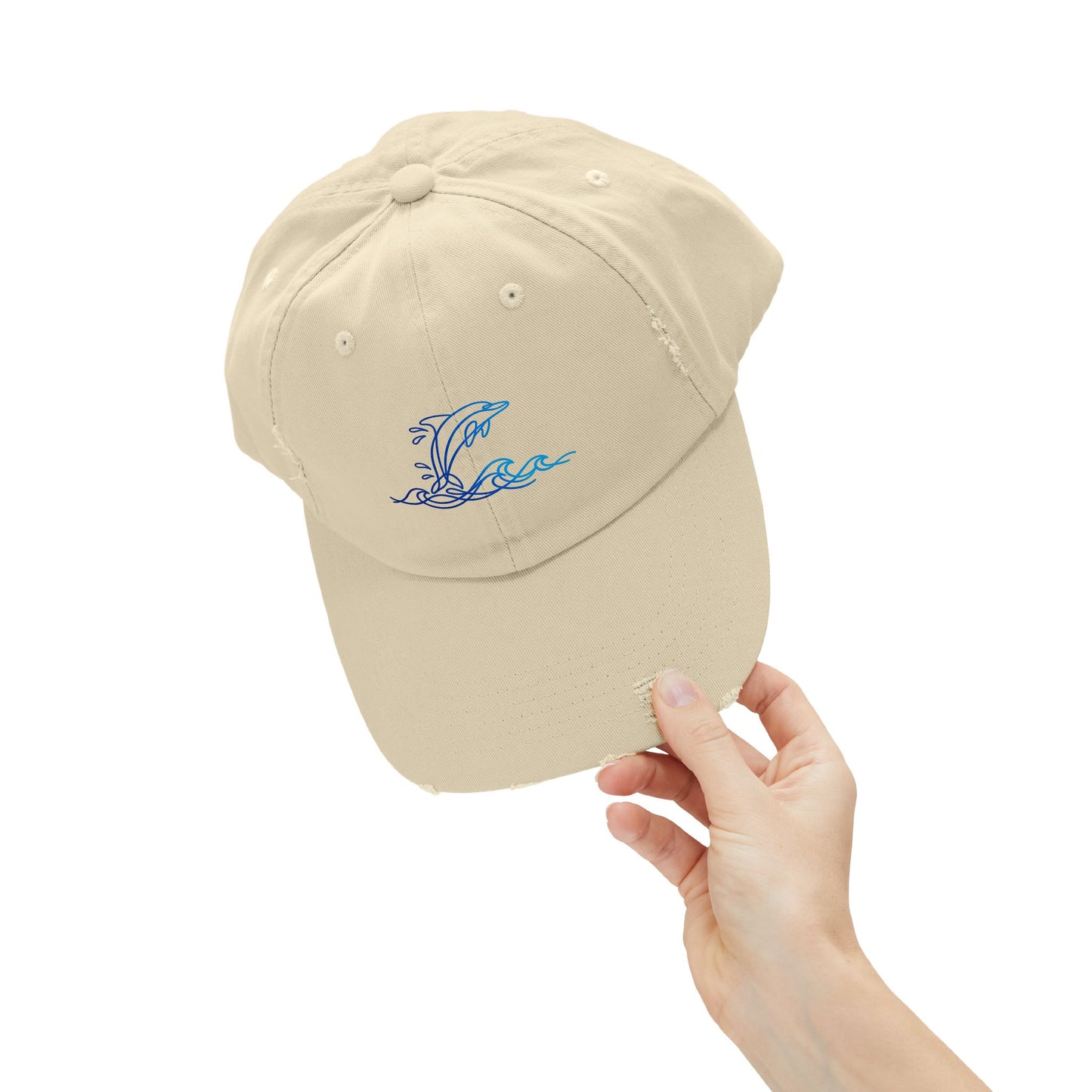 Splashing Dolphin | Distressed Cap