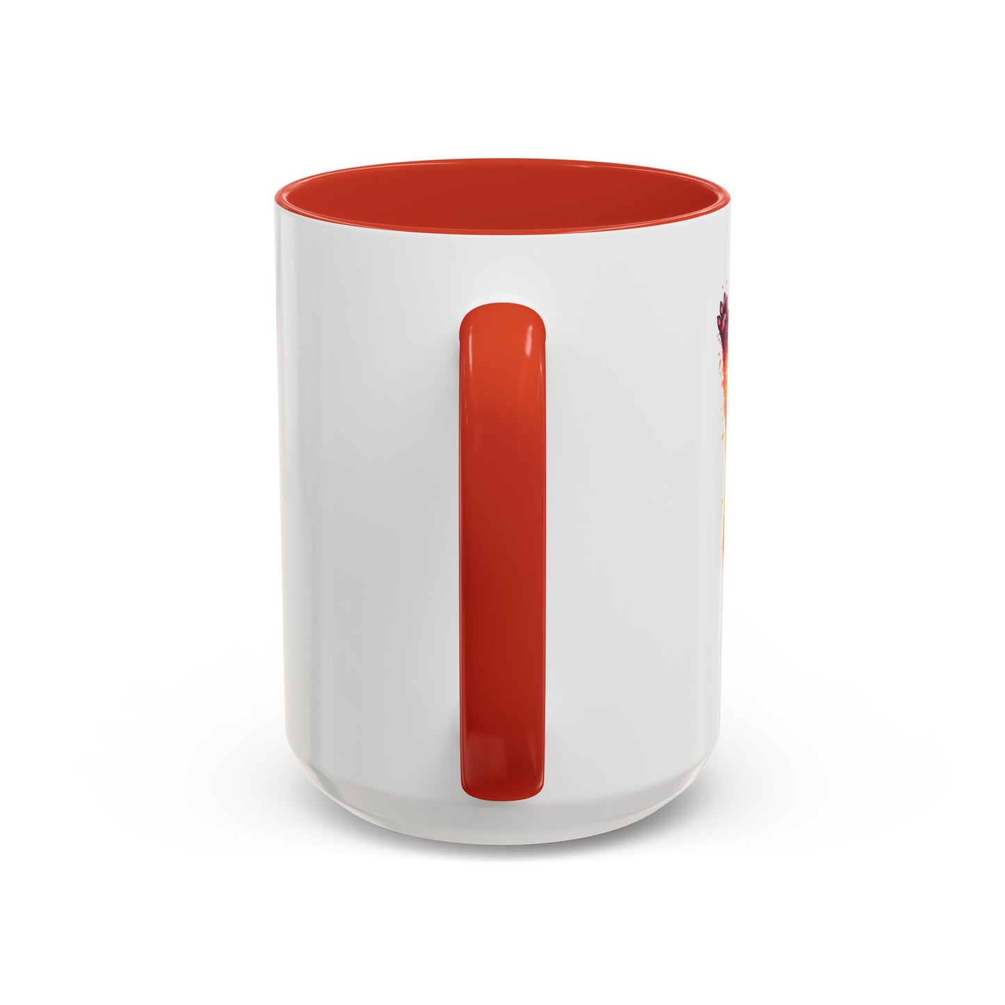Cheerful Watercolor Raccoon Accent Coffee Mug