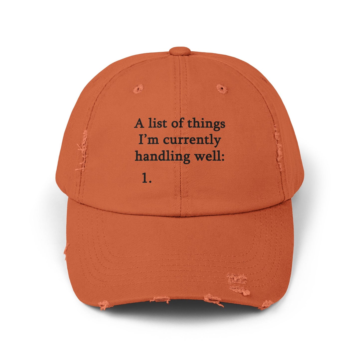 "A List" Distressed Cap —  Funny Truth Hat