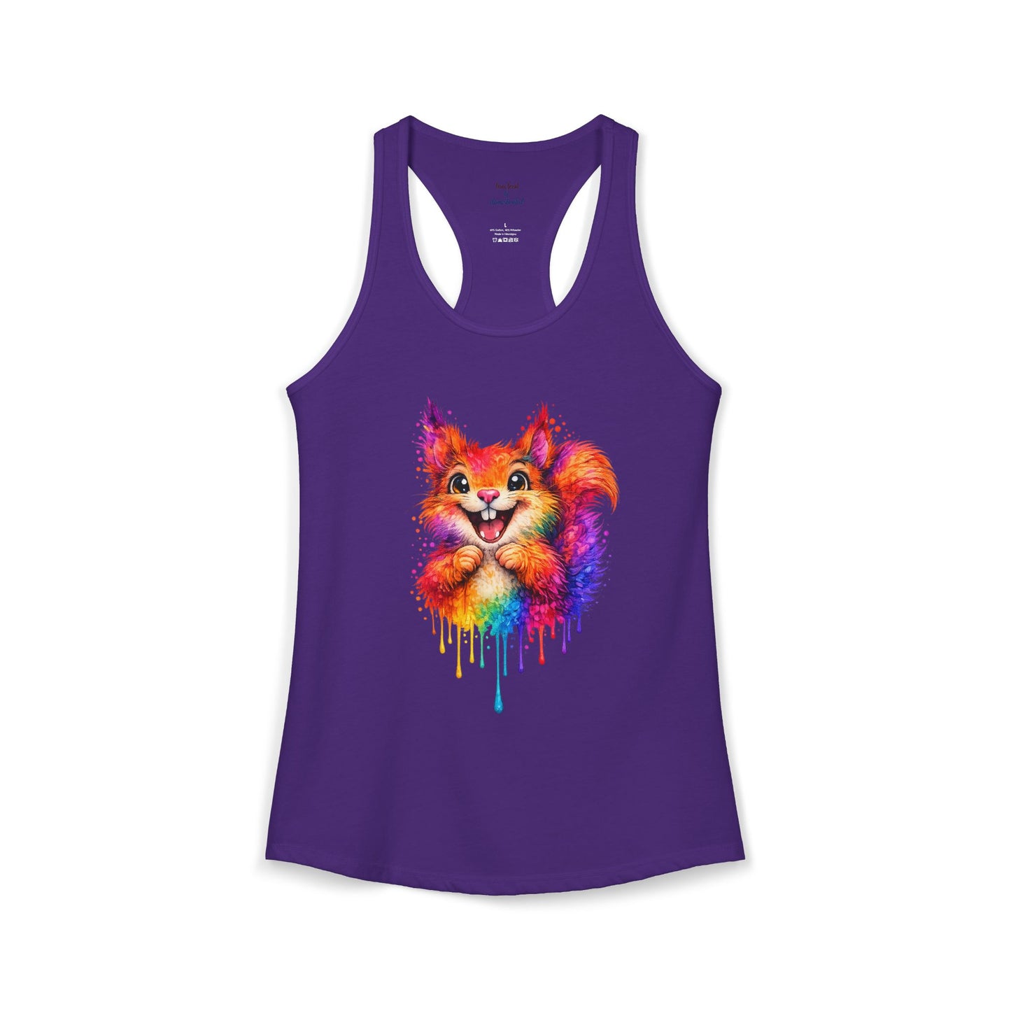 Watercolor Wildlife Squirrel Racerback Tank