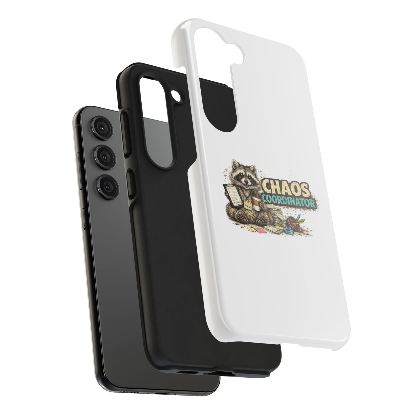 Chaos Coordinator Raccoon Phone Case — Tough & Cute Protective Phone Cover