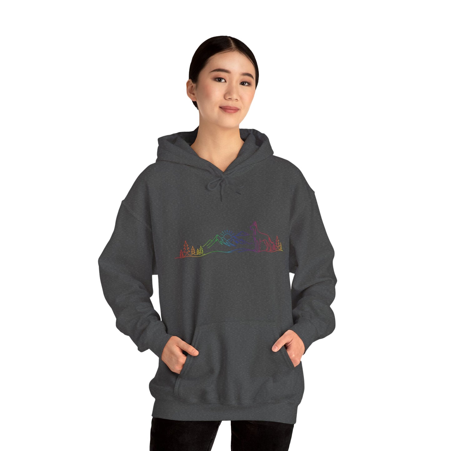 Great Dane, cropped ears, Hoodie