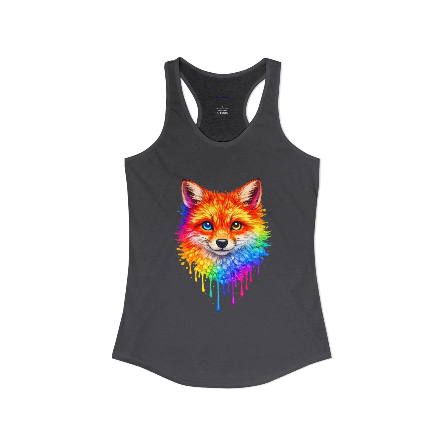 Watercolor Wildlife Fox Racerback Tank