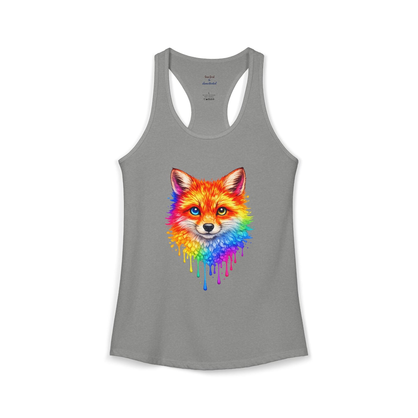 Watercolor Wildlife Fox Racerback Tank