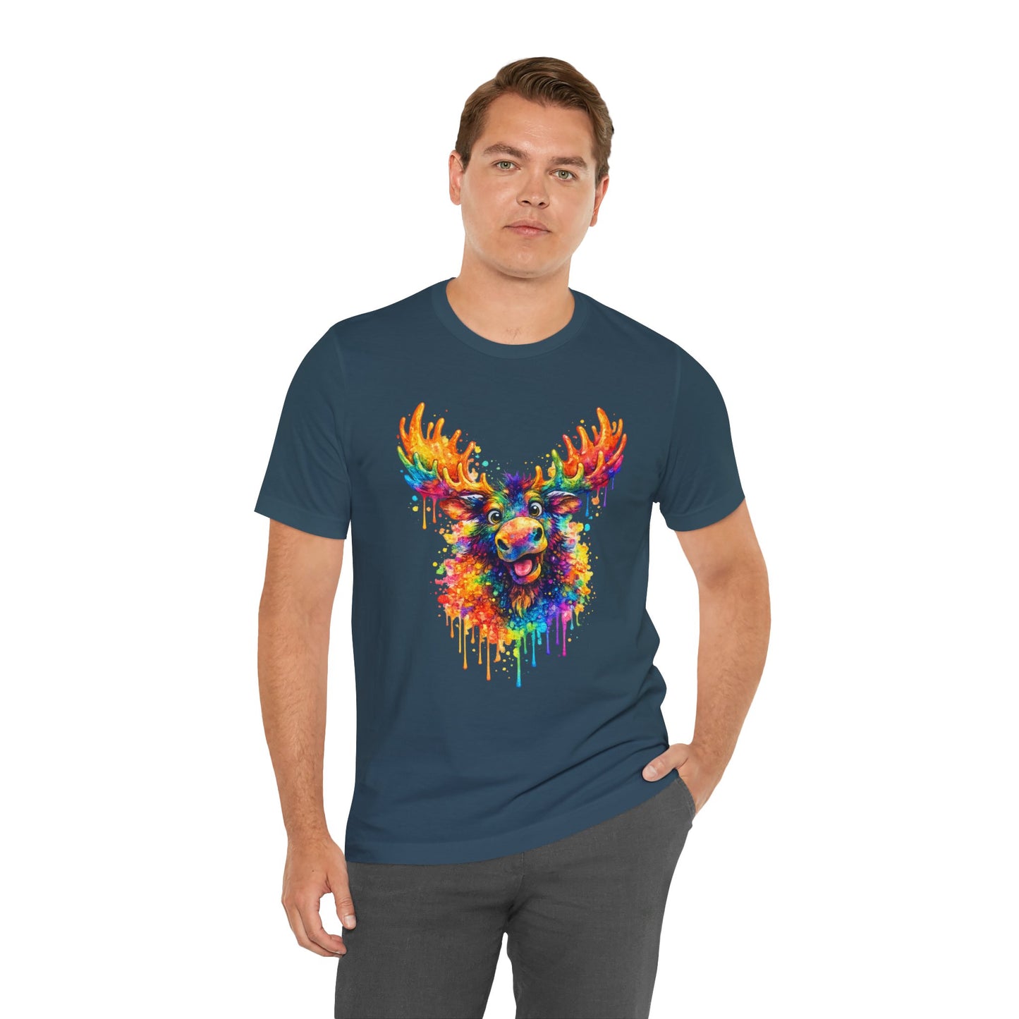 Watercolor Wildlife Moose T-Shirt