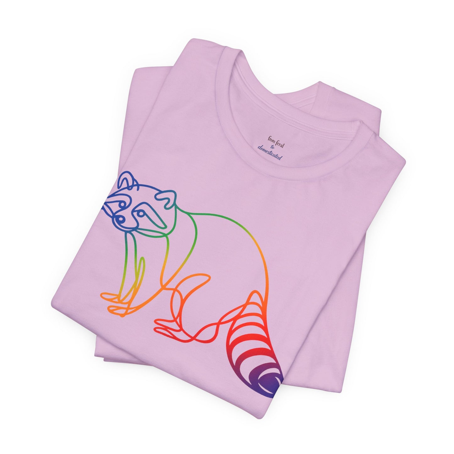 Raccoon Tee — Minimal Line Raccoon Scenic Graphic T-Shirt