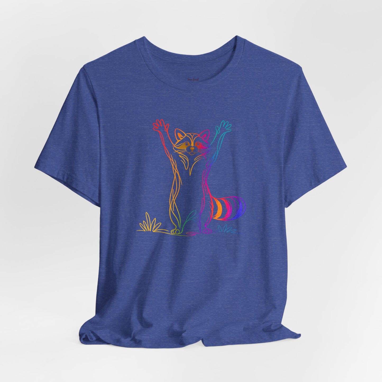 Raccoon Tee — Minimal Line Raccoon Scenic Graphic T-Shirt