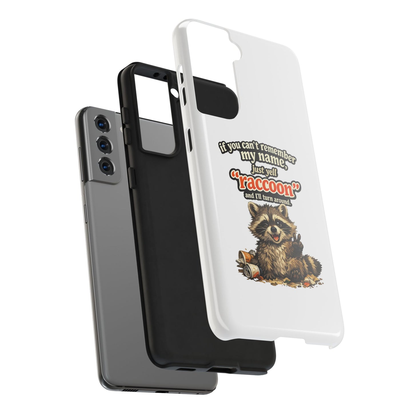 Yell Raccoon Phone Case — Tough & Cute Protective Phone Cover