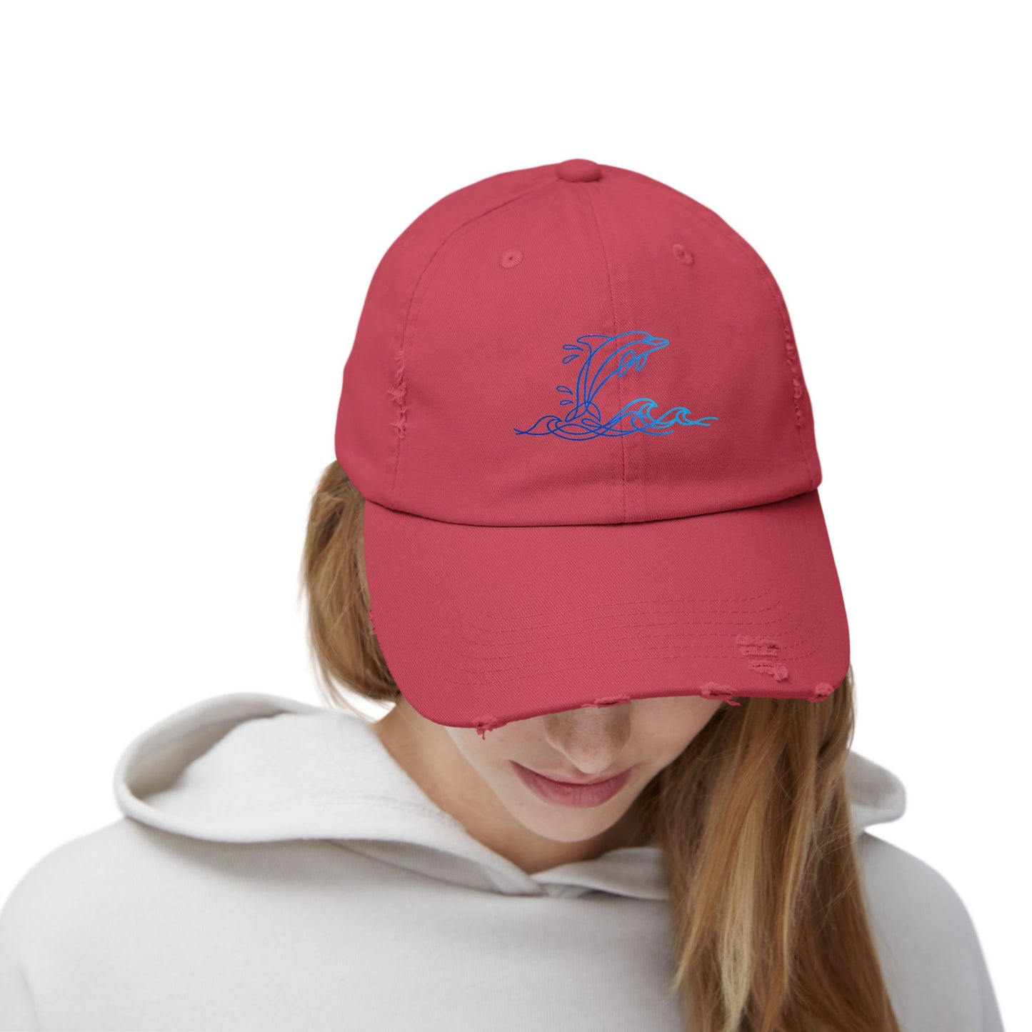 Splashing Dolphin | Distressed Cap