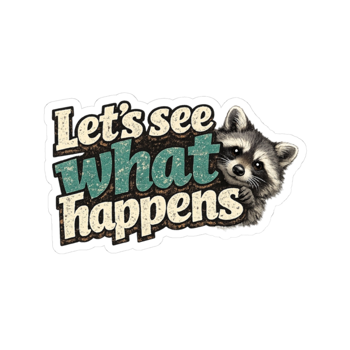 Peek & See Raccoon Stickers