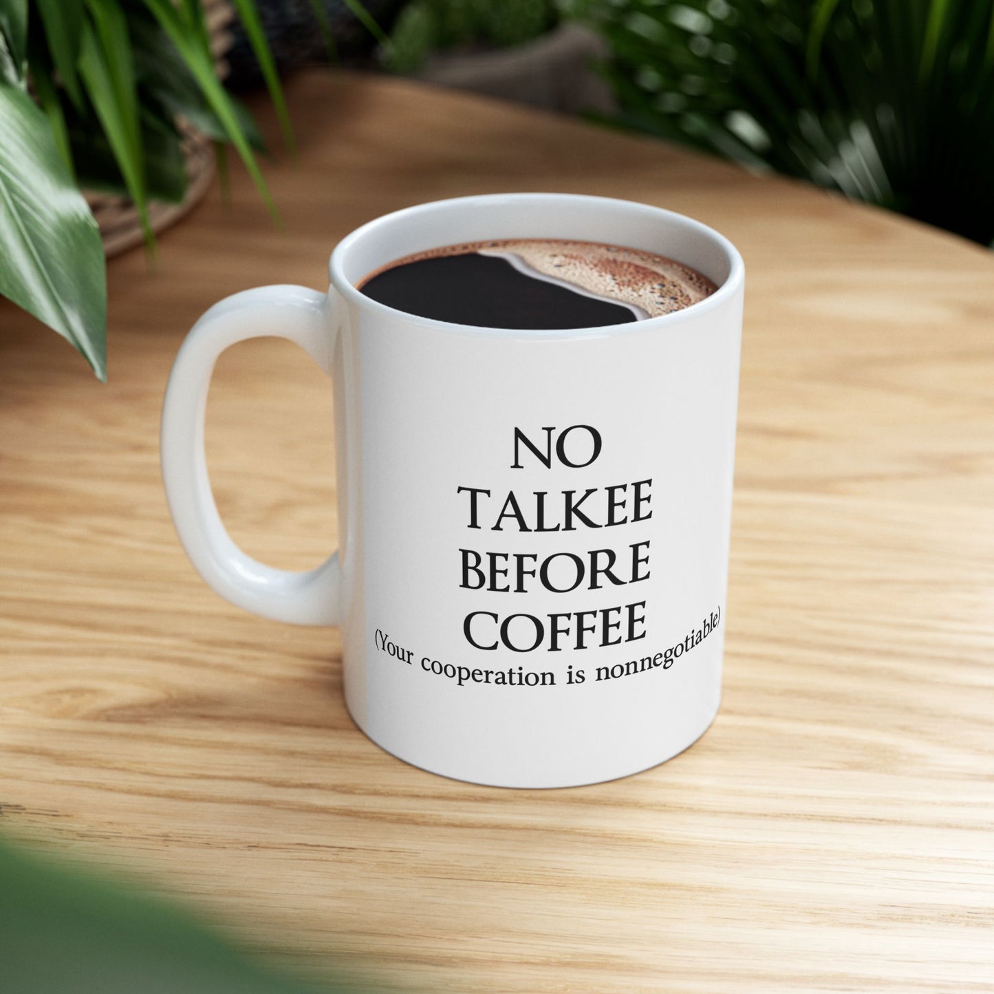 "No Talkee" Ceramic Mug  (11oz & 15oz)