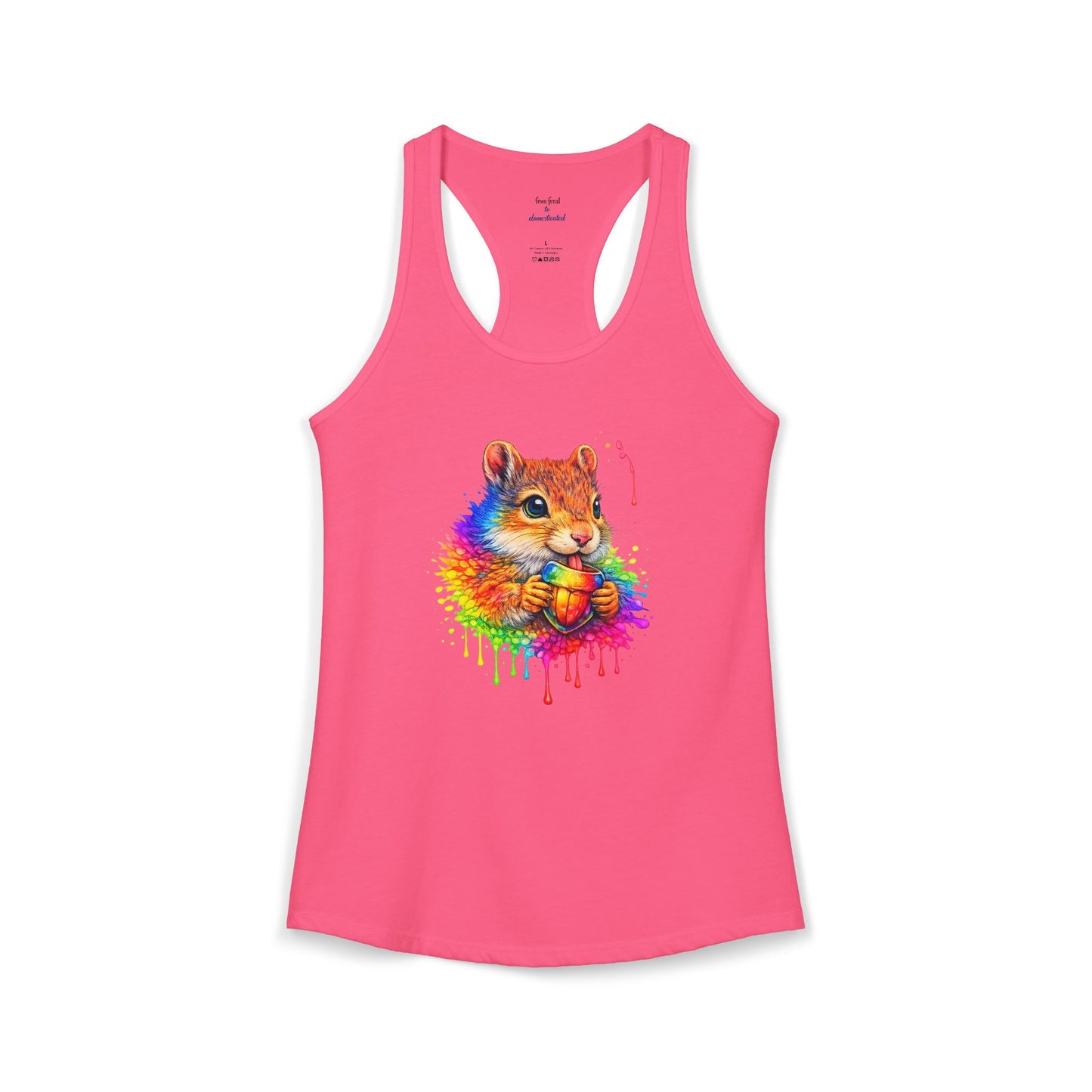 Watercolor Wildlife Squirrel Racerback Tank