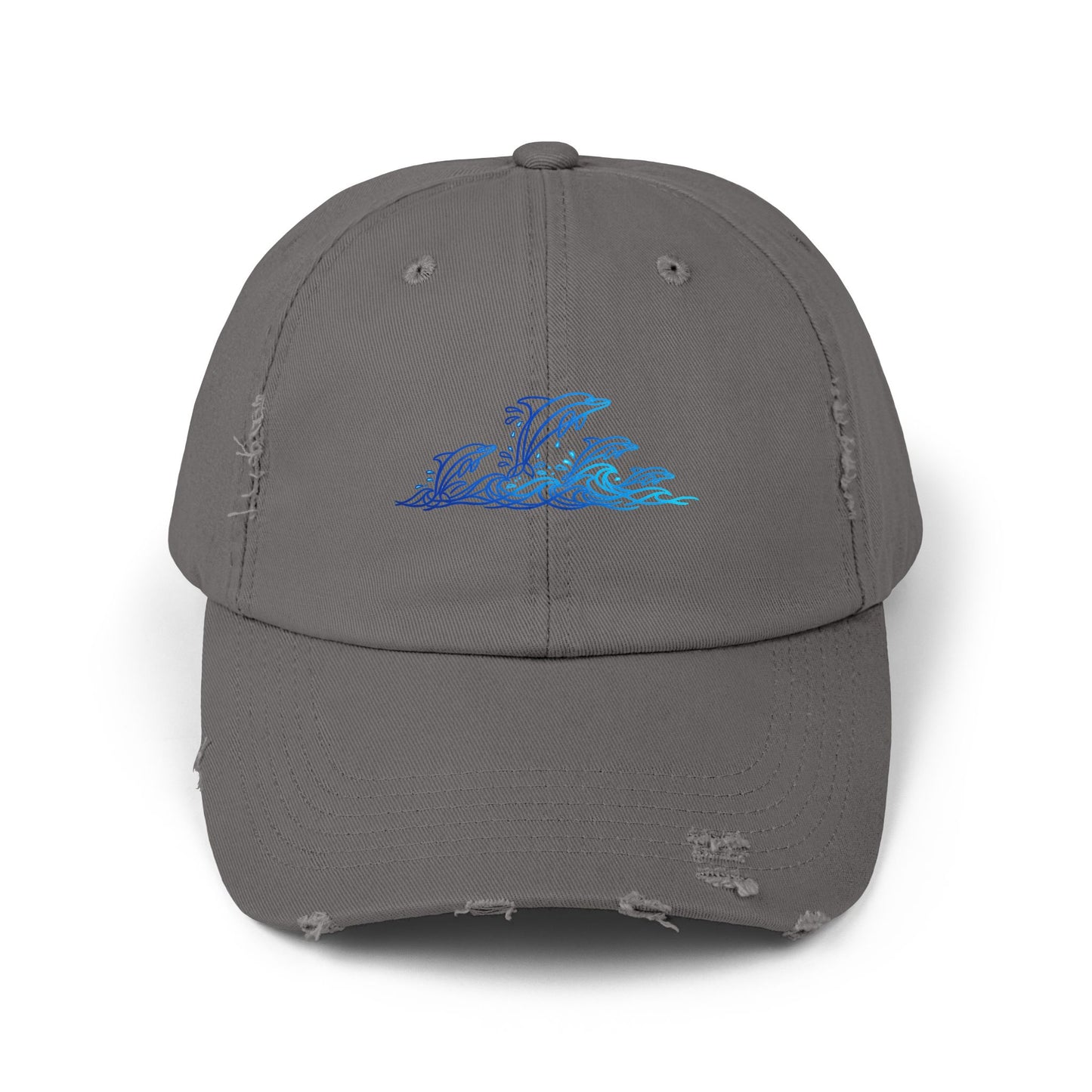 Splashing Dolphin Pod | Distressed Cap