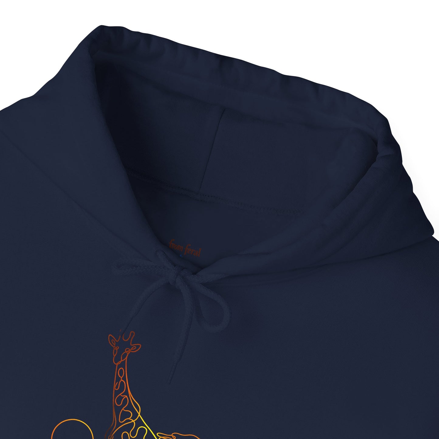 Giraffe Line Art Hoodie – Minimal Safari Illustration