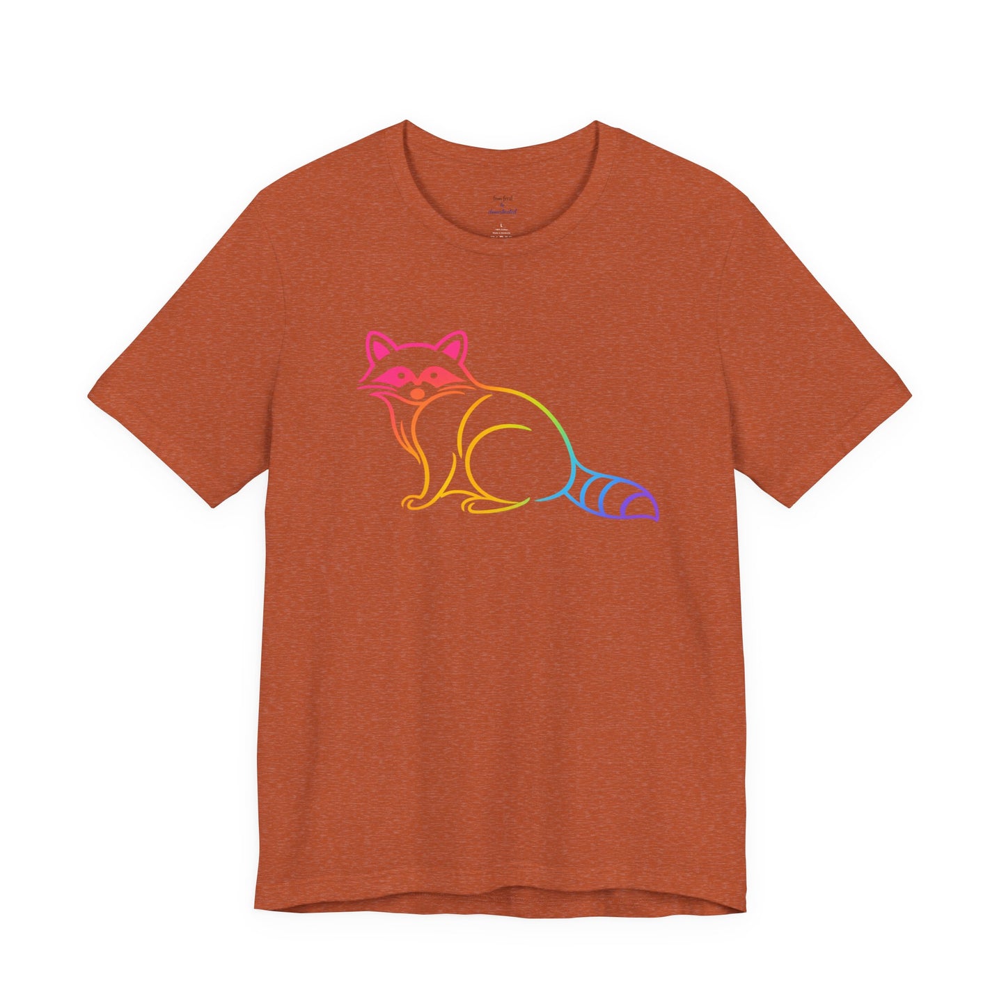 Raccoon Tee — Minimal Line Raccoon Scenic Graphic T-Shirt
