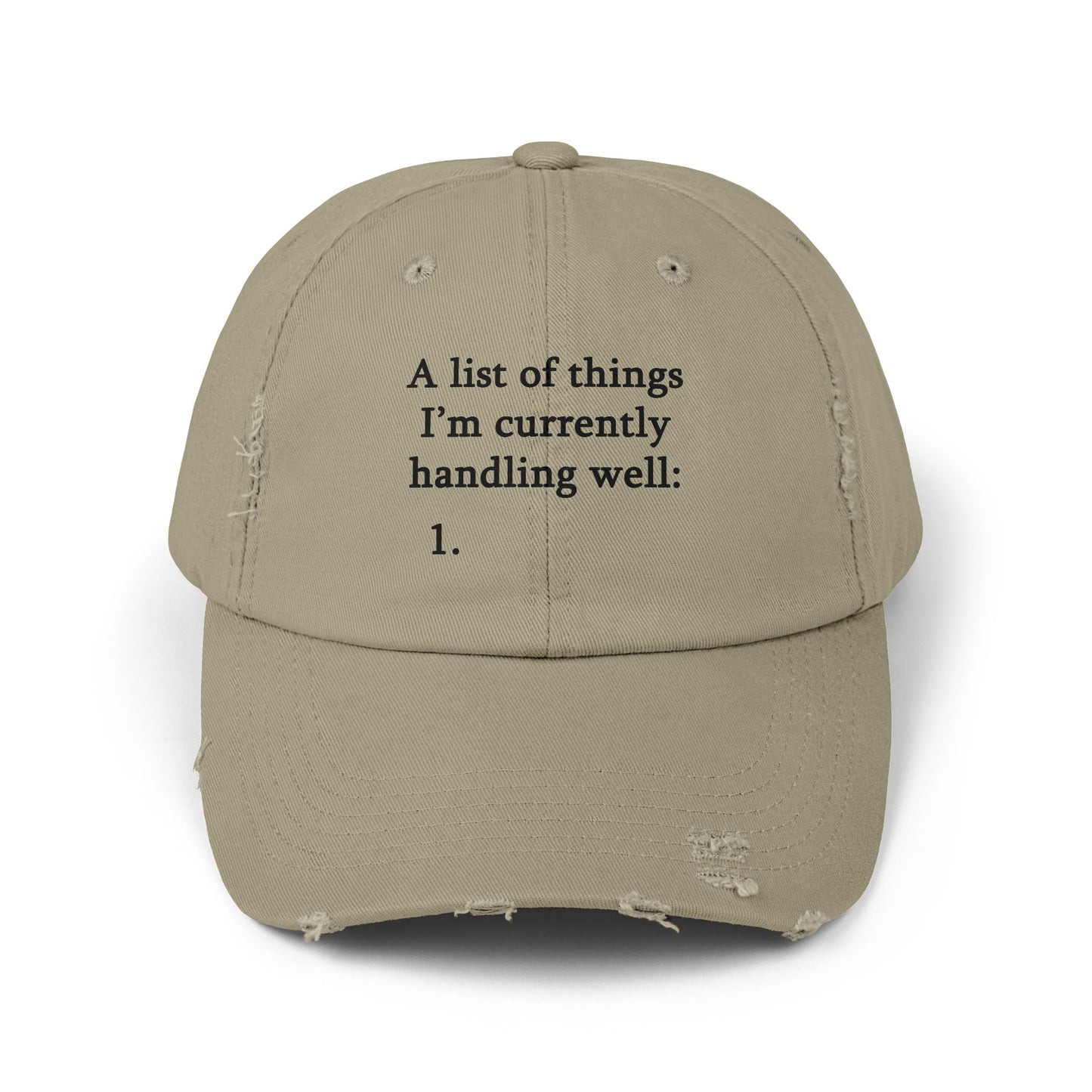 "A List" Distressed Cap —  Funny Truth Hat