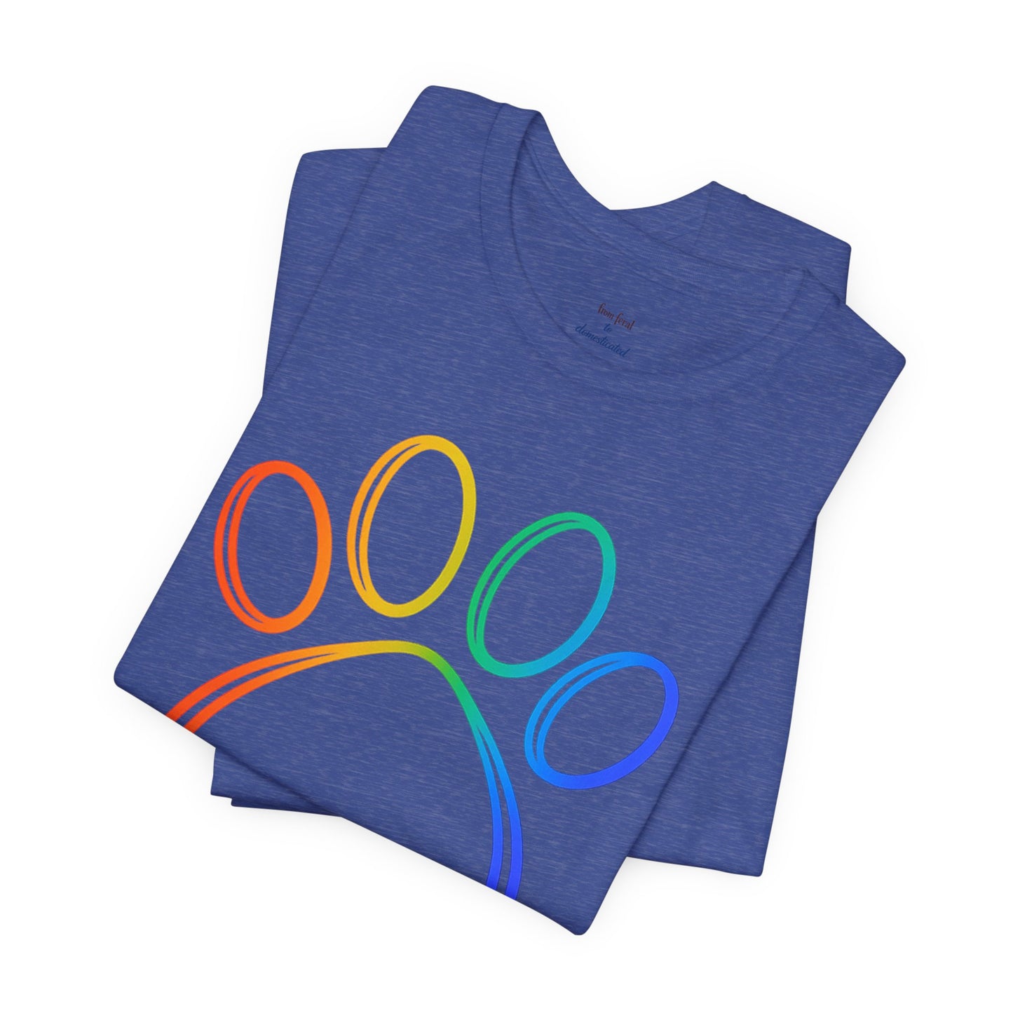 Heart/Paw Colorful Line-Work T-Shirt